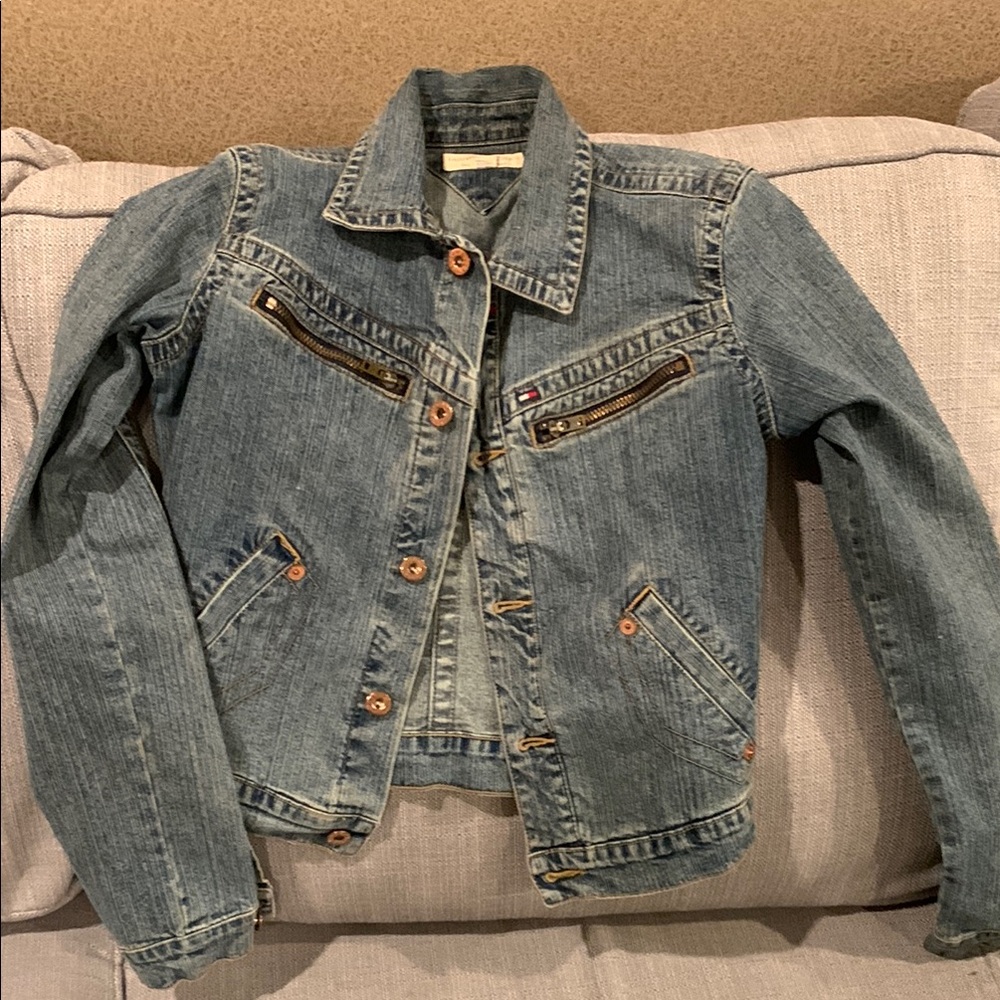 Tommy Hilfiger Denim Jacket with Zipper Accents!.
